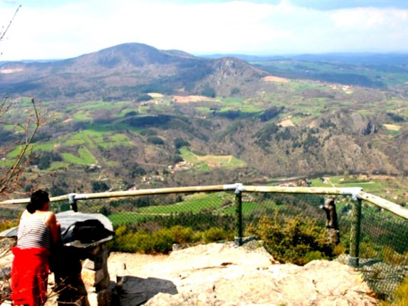 Vue du mont Gerbizon sur Retournac